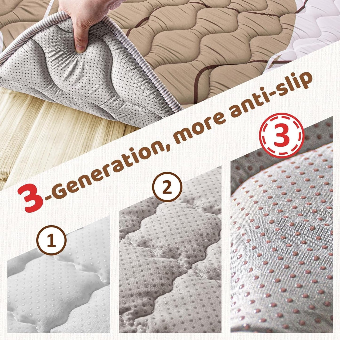 Beavtaens Baby Play Mat, Foam 50" X 50" Playpen Mat, Thick Crawling Portable Baby Floor Mat, Non-Slip, Machine Washable (Scandinavian)