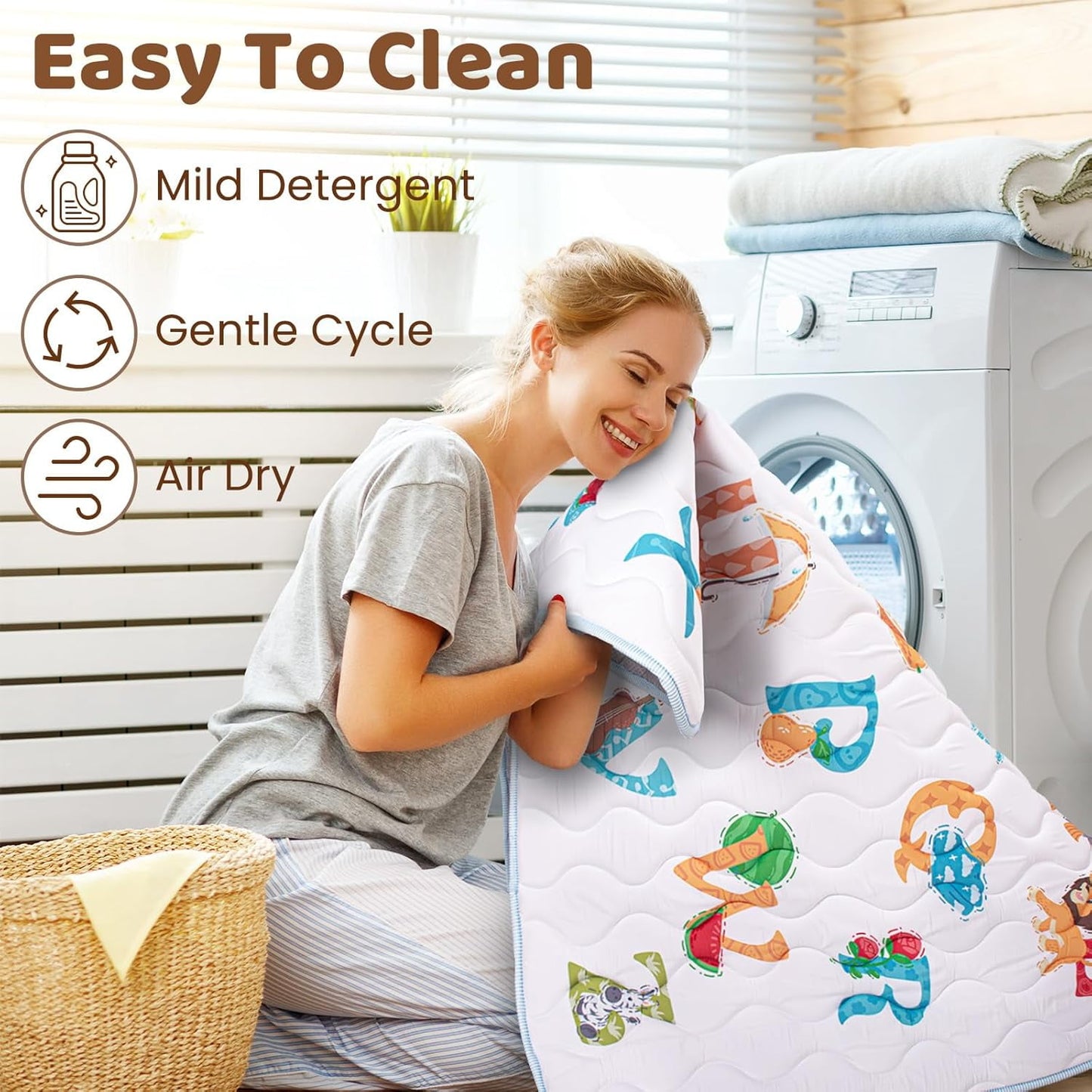 Beavtaens Baby Play Mat: Foam 50" X 50" Playpen Mat (Alphabets)