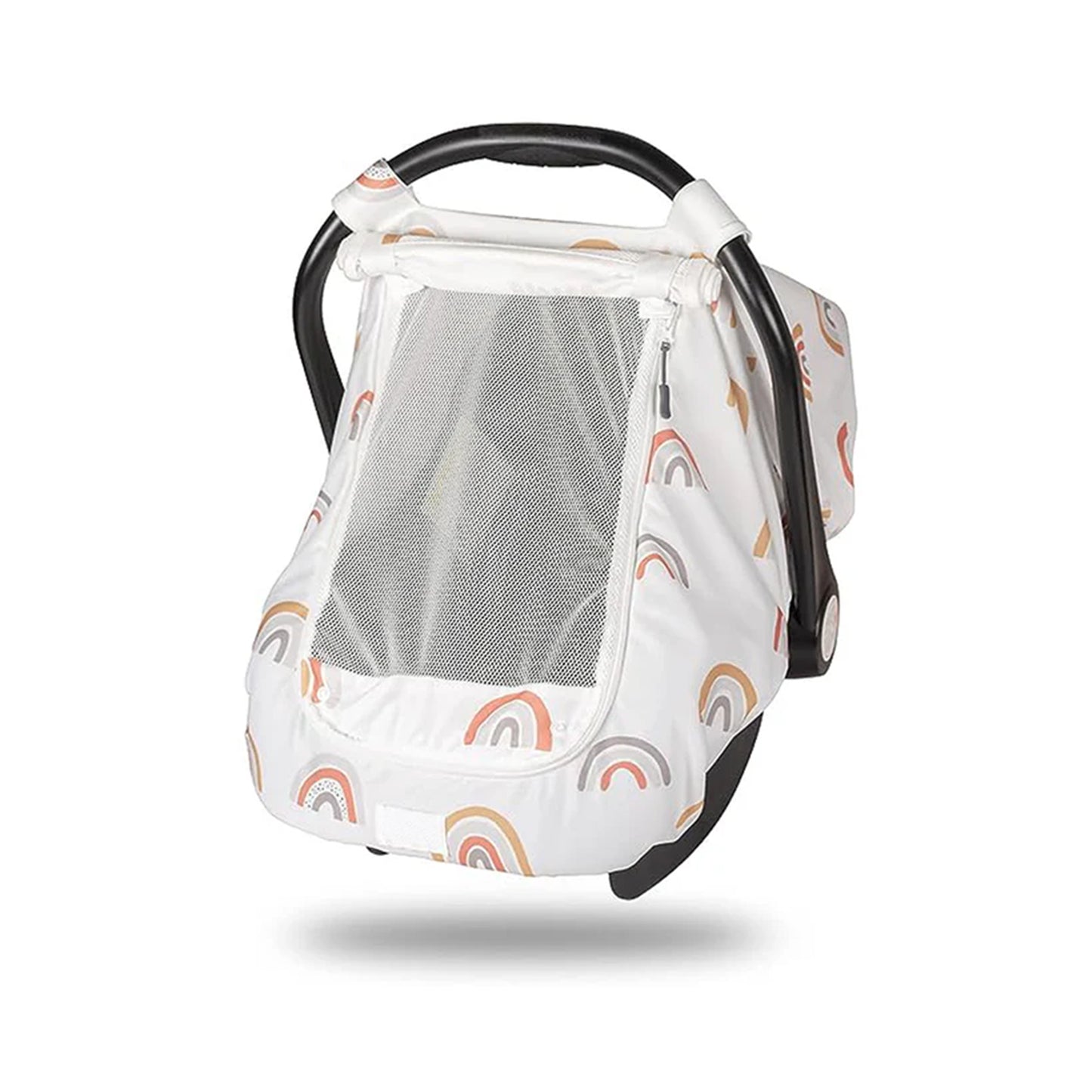 Beavtaens Car Seat Covers for Babies(White Rainbows)