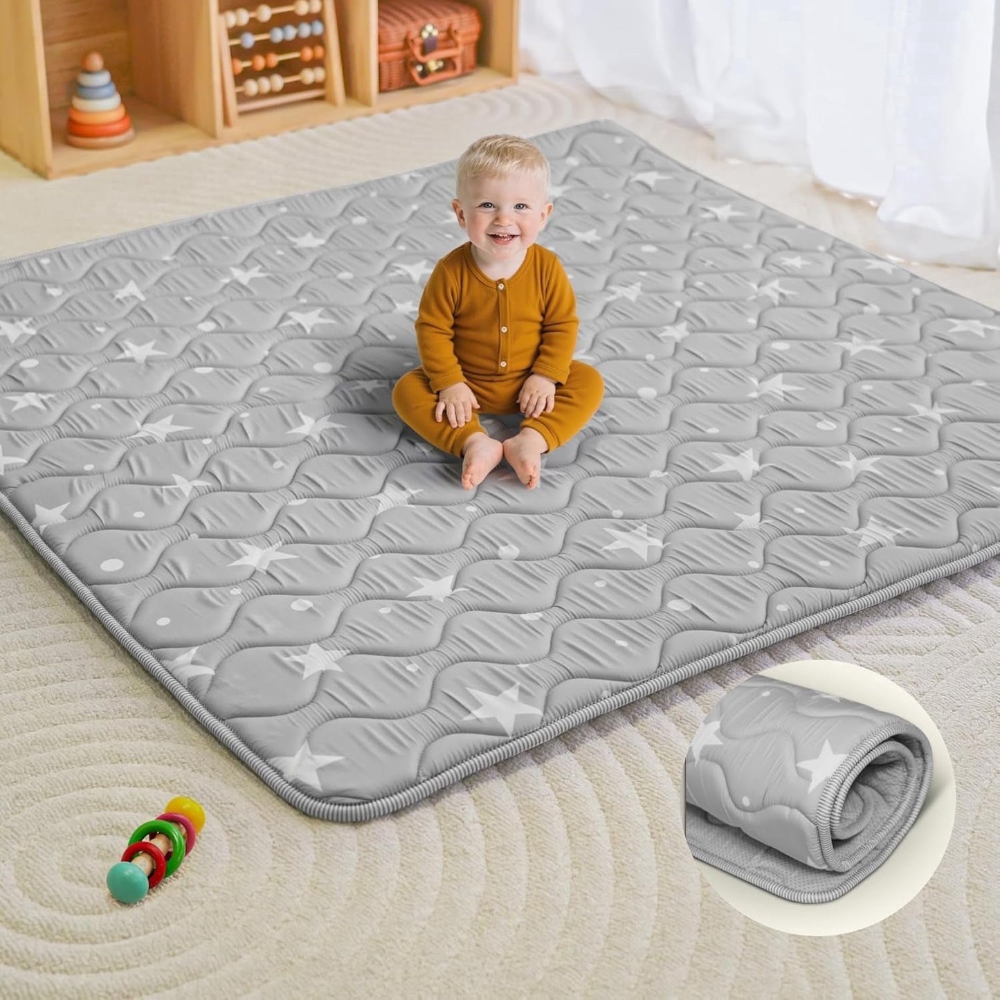 Beavtaens 50x50 Baby Play Mat (Stars)