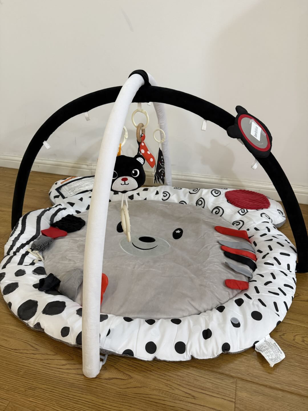 Beavtaens Baby Gym Play Mat, Large Mat with 5 Sensory Zones, 4-in-1 Tummy Time for Infants 0-18M