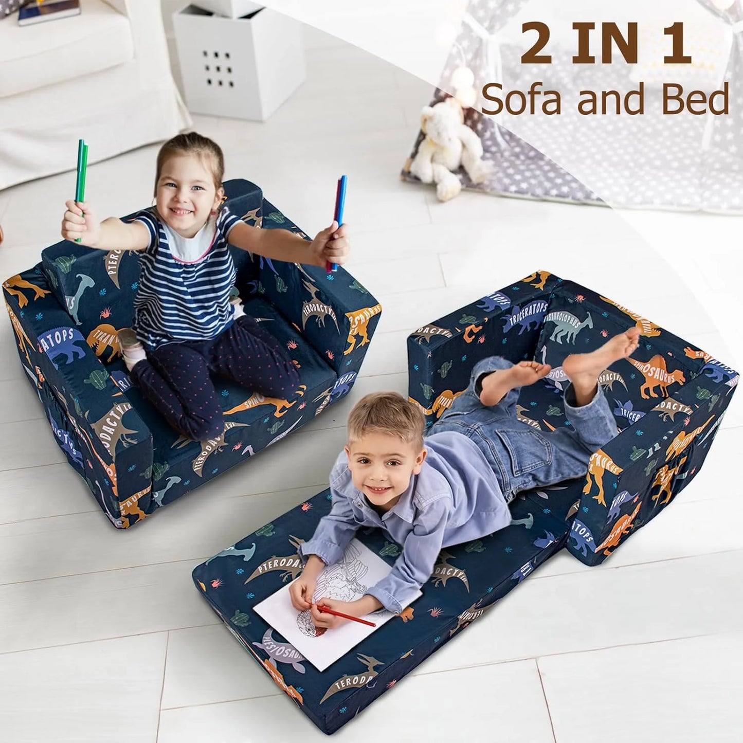 Beavtaens Kids Couch(Dinosaur)