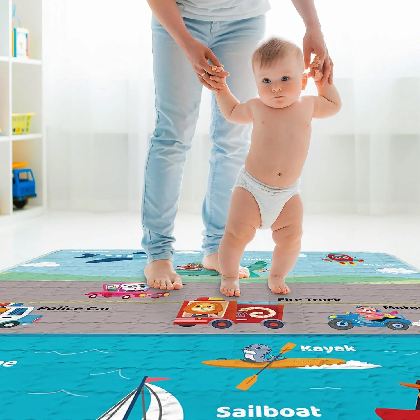 Beavtaens 50x50 Baby Play Mat(Vehicles)