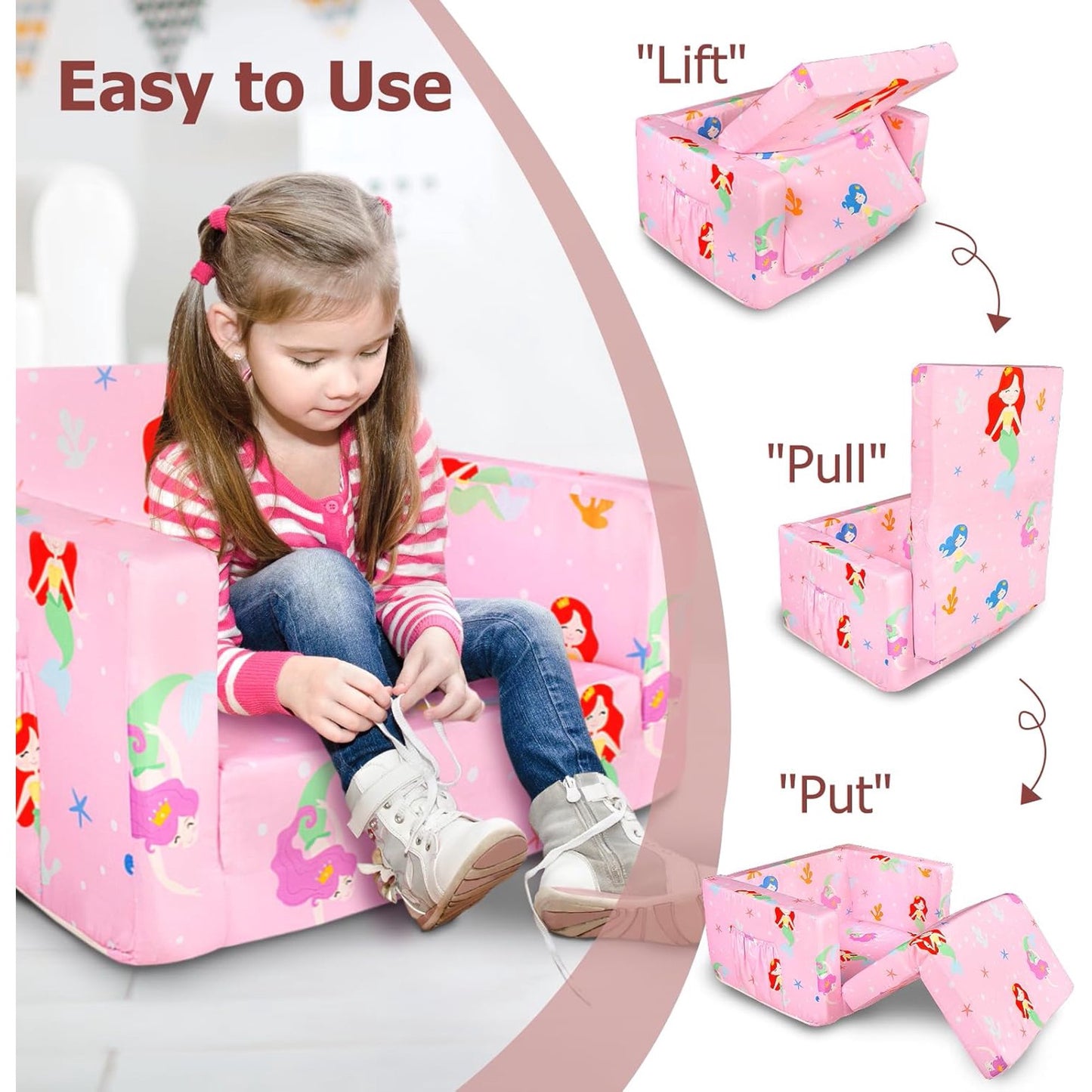 Beavtaens Kids Couch(Mermaid)