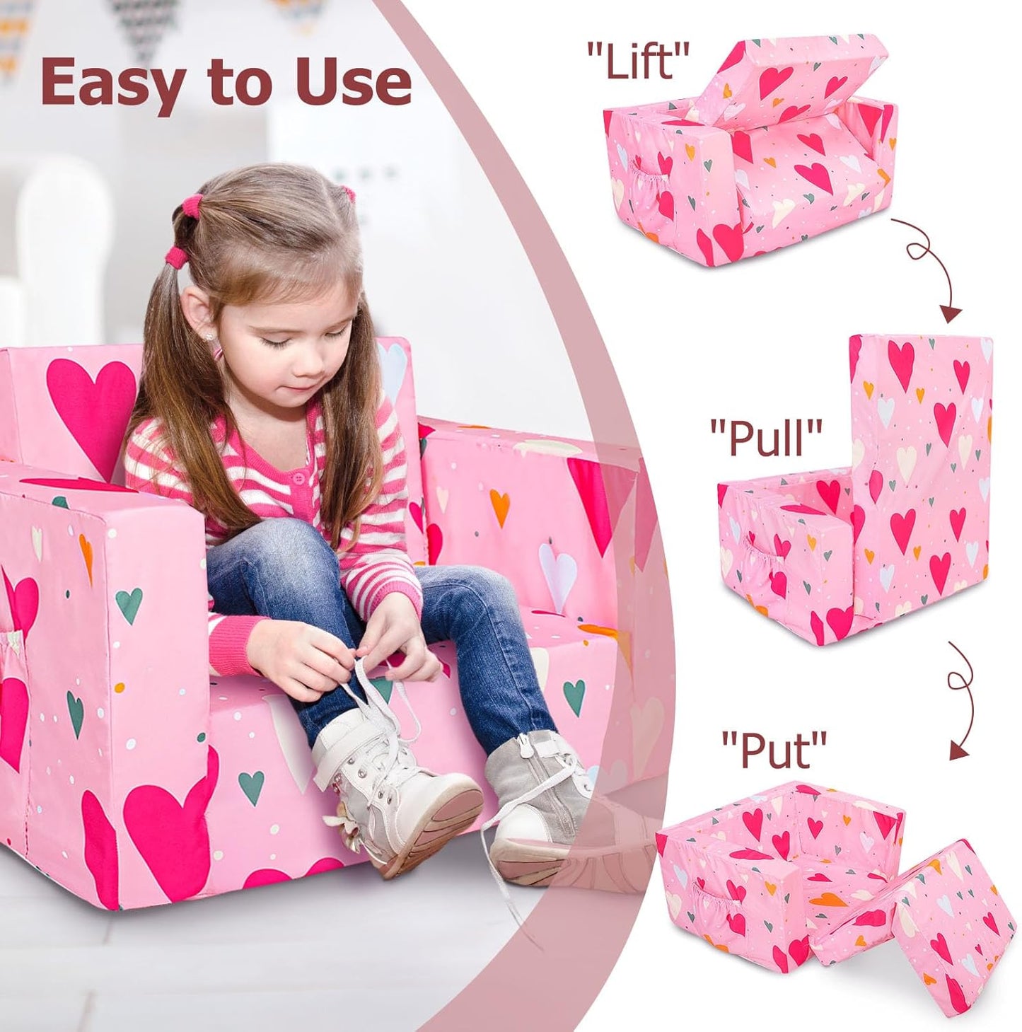 Beavtaens Kids Couch (Hearts)