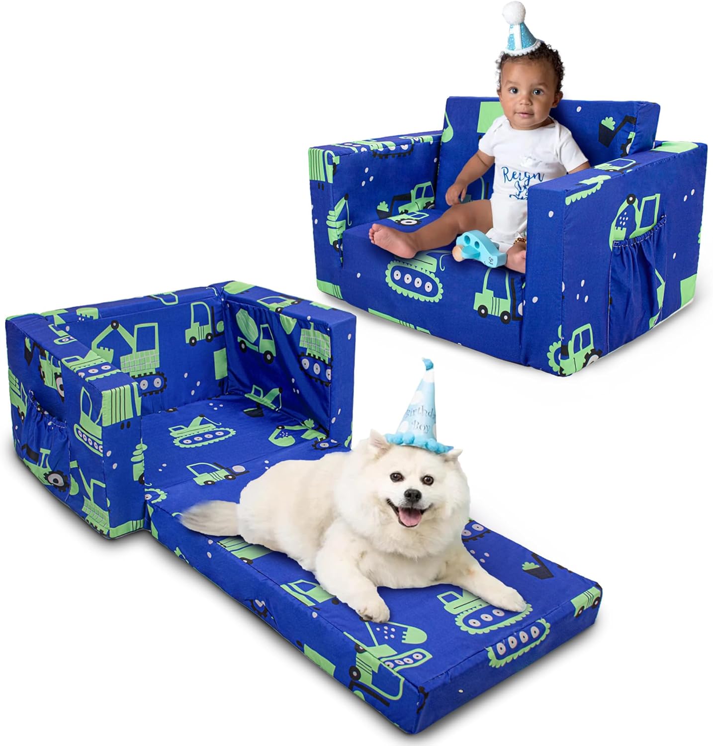 Beavtaens Kids Couch (Blue Cars)