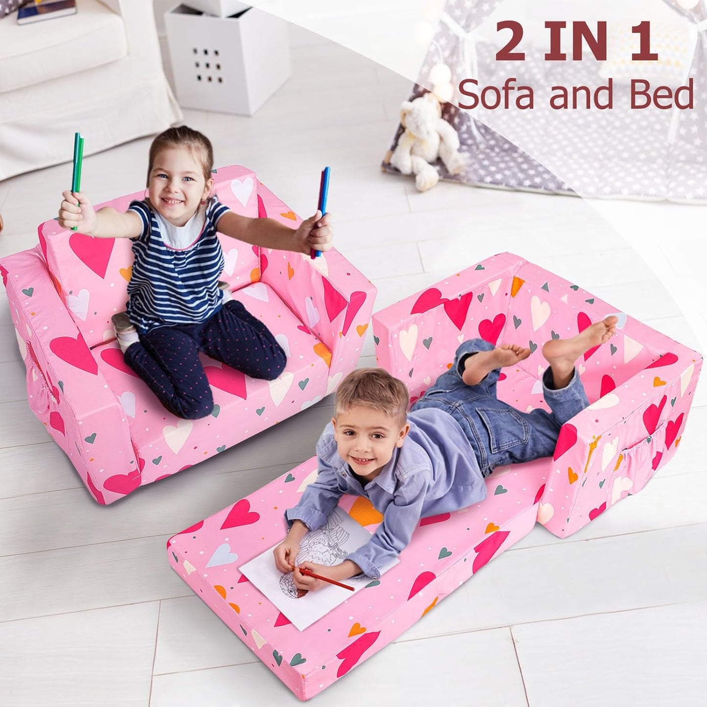 Beavtaens Kids Couch (Hearts)