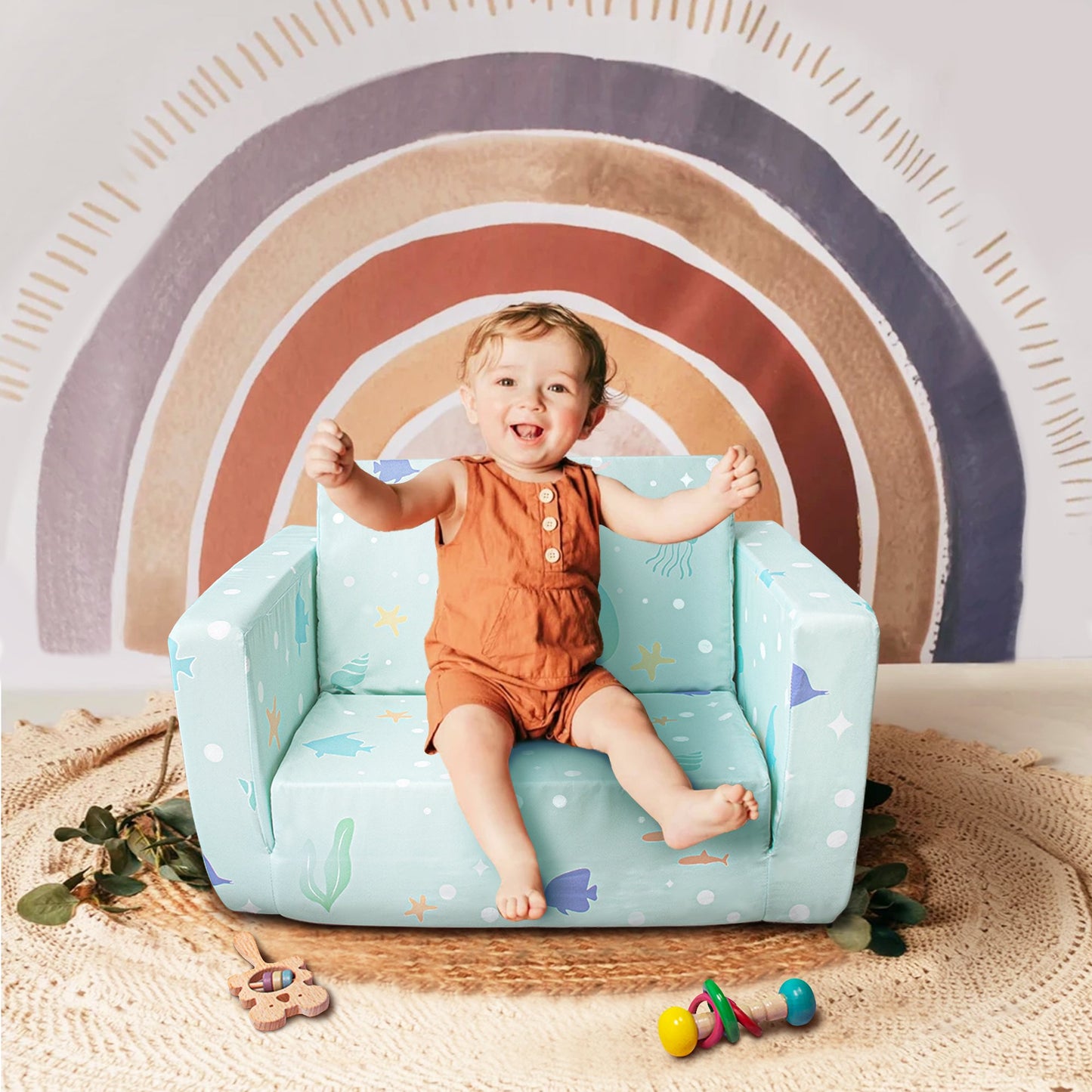 Beavtaens Kids Couch (Green Mermaid)