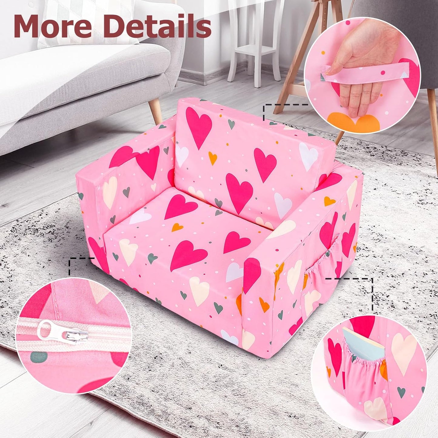 Beavtaens Kids Couch (Hearts)