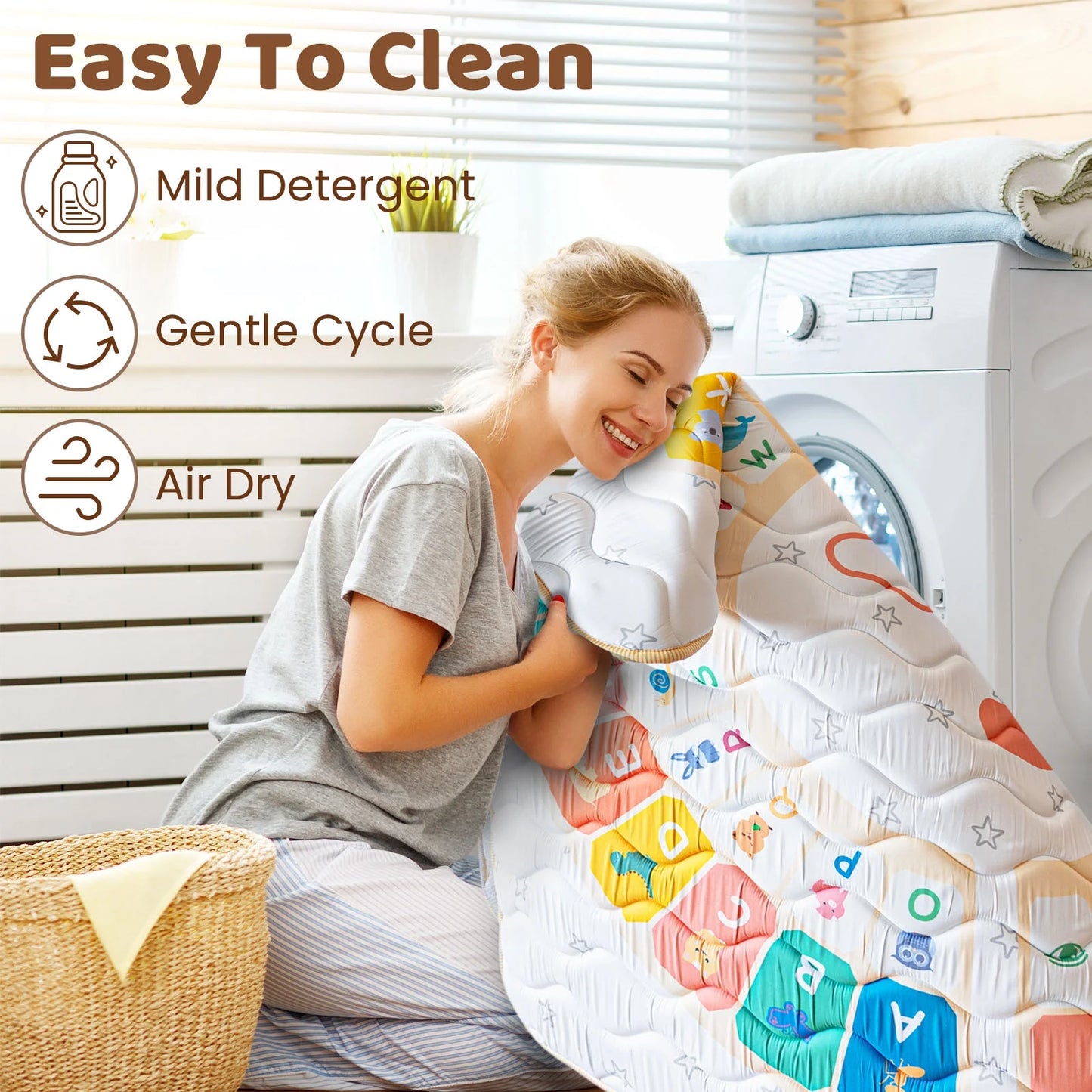 Beavtaens Baby Play Mat: Foam 50" X 50" Playpen Mat (Puzzle Pad)