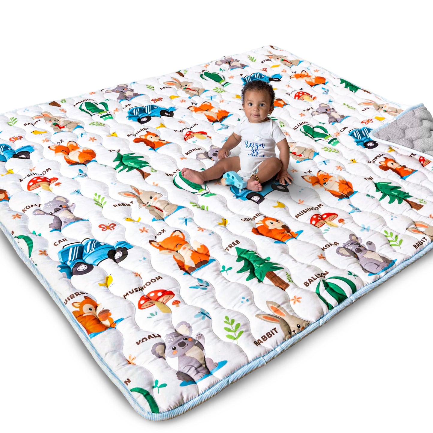 Beavtaens Baby Play Mat 71"*59" - Rainbow