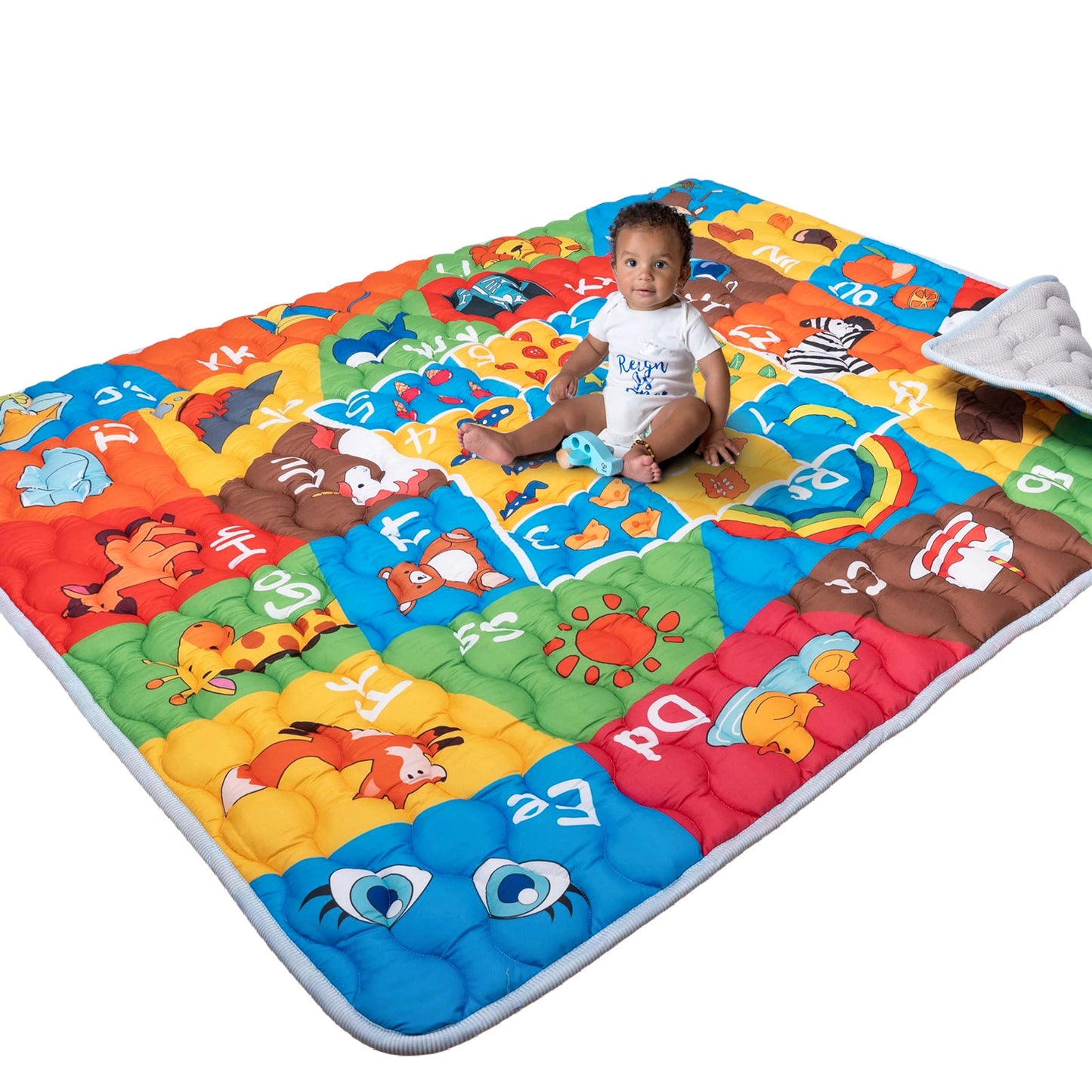 Beavtaens Baby Play Mat 71"*59" - Rainbow