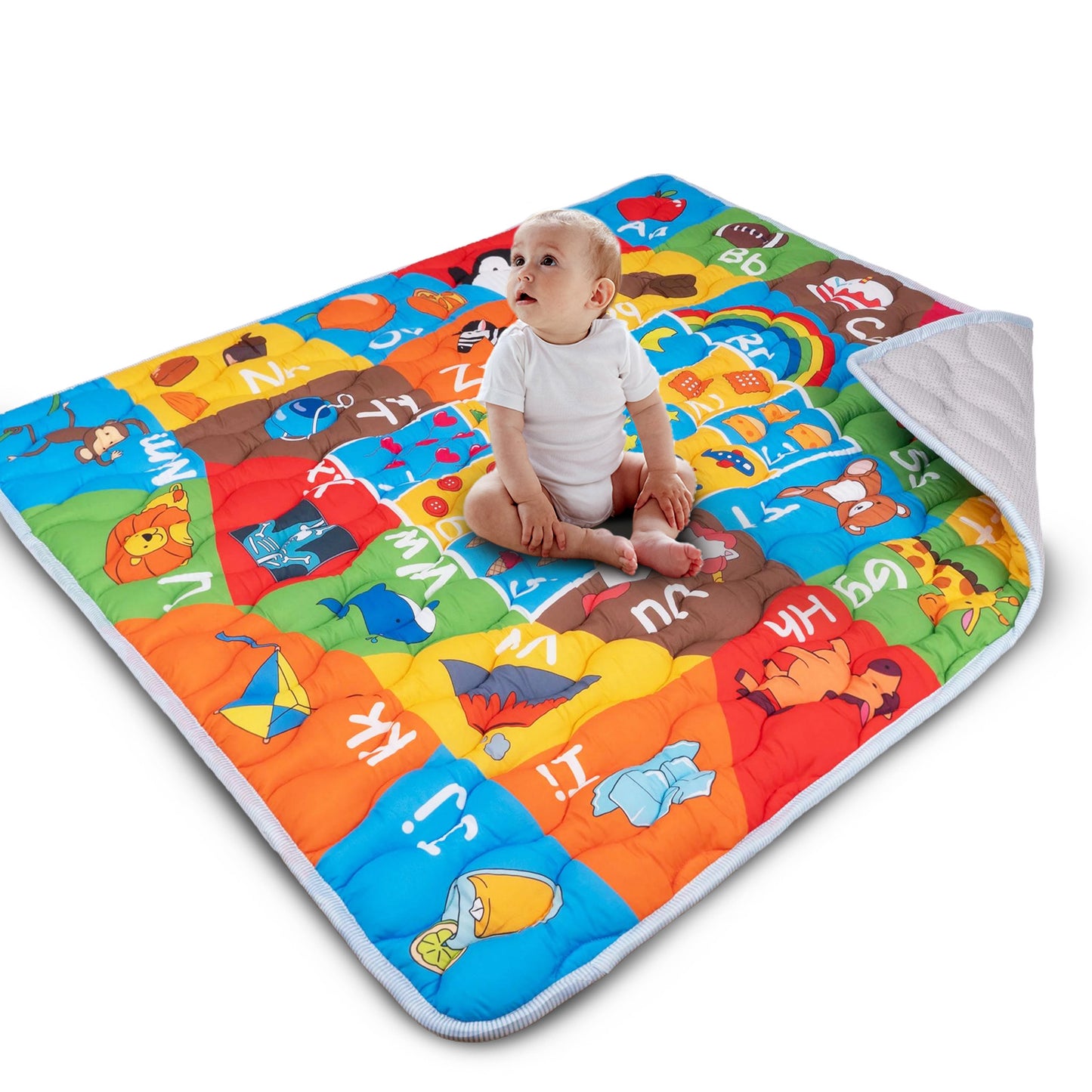 Beavtaens 50x50  Baby Play Mat (Animal Alphabets)