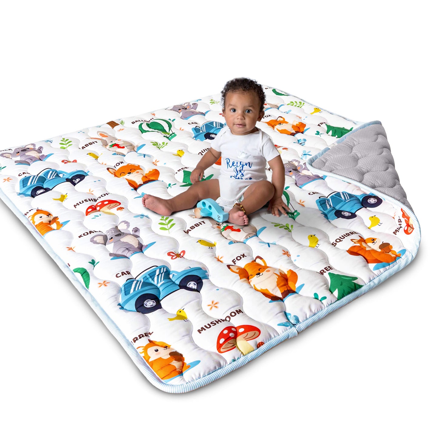 Beavtaens 50x50  Baby Play Mat (Animal Alphabets)