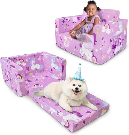 Beavtaens Kids Couch (Purple Unicorn)