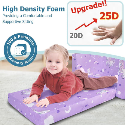 Beavtaens Kids Couch (Purple Unicorn)
