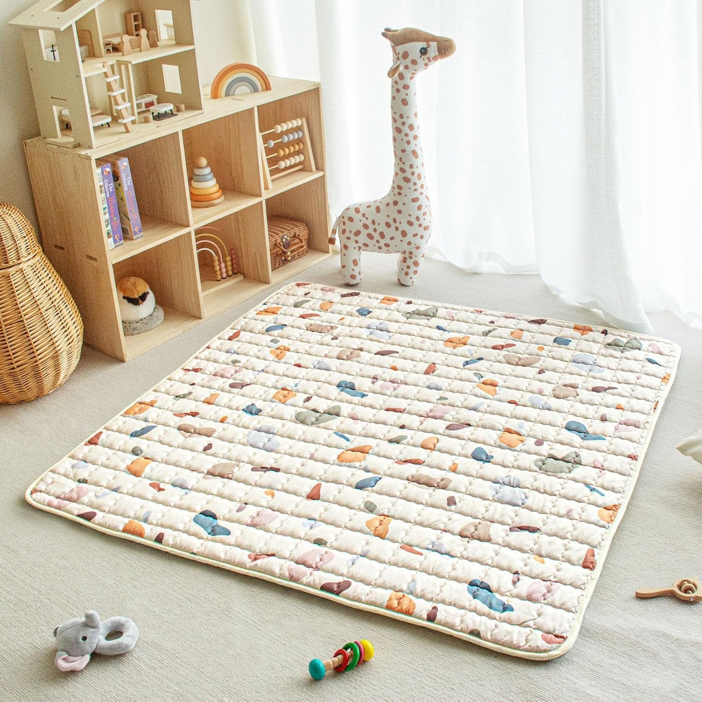 Beavtaens Baby Play Mat, 50x50 Playpen Mat  (Boho)