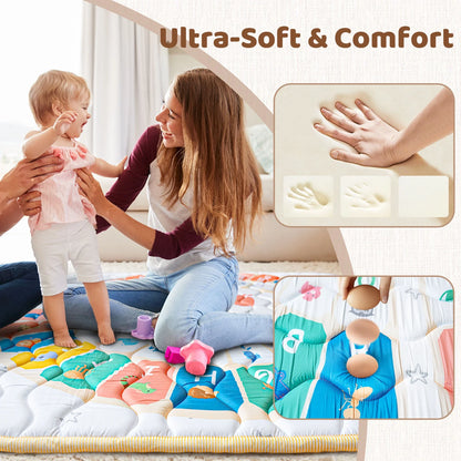 Beavtaens Baby Play Mat: Foam 50" X 50" Playpen Mat (Puzzle Pad)