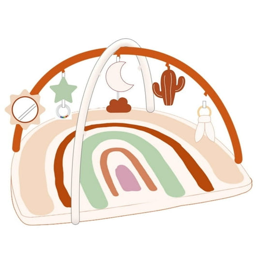 Beavtaens Baby Gym Play Mat, Activity Mat 4-in-1 Tummy Time, Baby Gift for Infants Age 0-18 Months