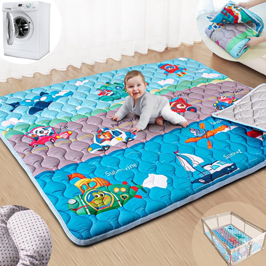 Beavtaens Baby Play Mat 71"*59" - Vehicles