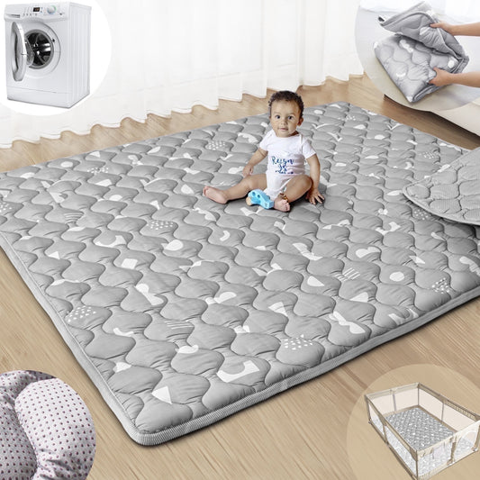Beavtaens Baby Play Mat 71"*59" - Boho Grey
