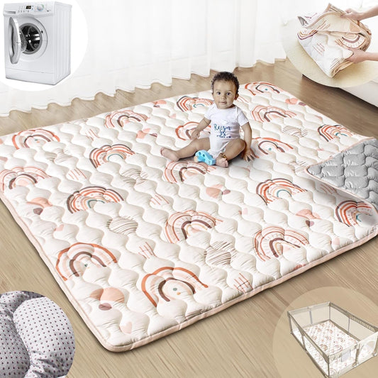 Beavtaens Baby Play Mat 71"*59" - Rainbow