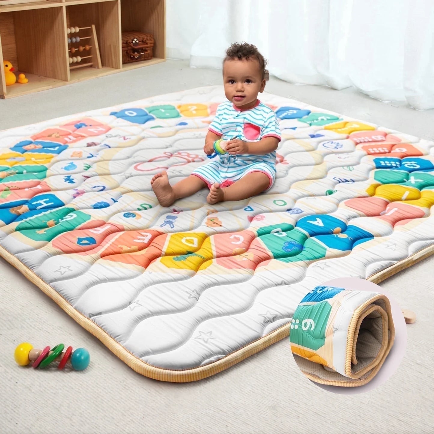 Beavtaens Baby Play Mat: Foam 50" X 50" Playpen Mat (Puzzle Pad)