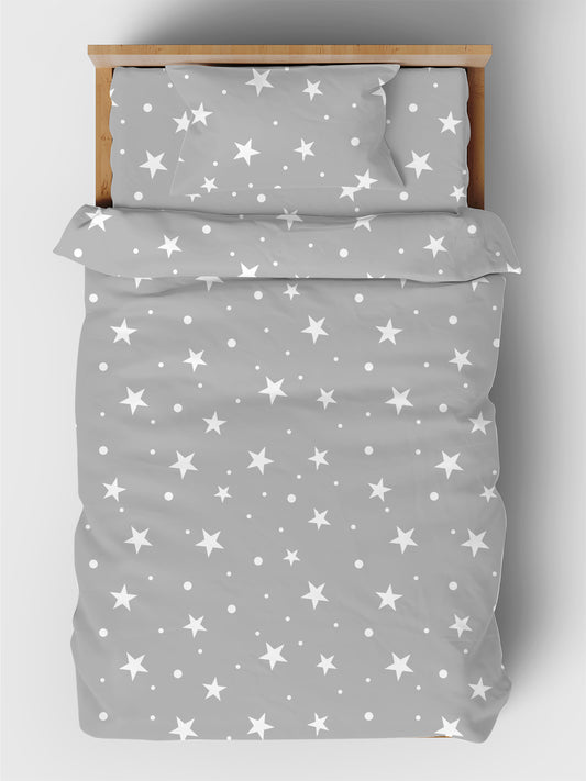 Beavtaens 4 Piece Toddler Bedding Set, Breathable and Soft Baby Sheet Set, Includes Quilted Comforter, Flat Sheet, Fitted Sheet and Pillowcase for Girls