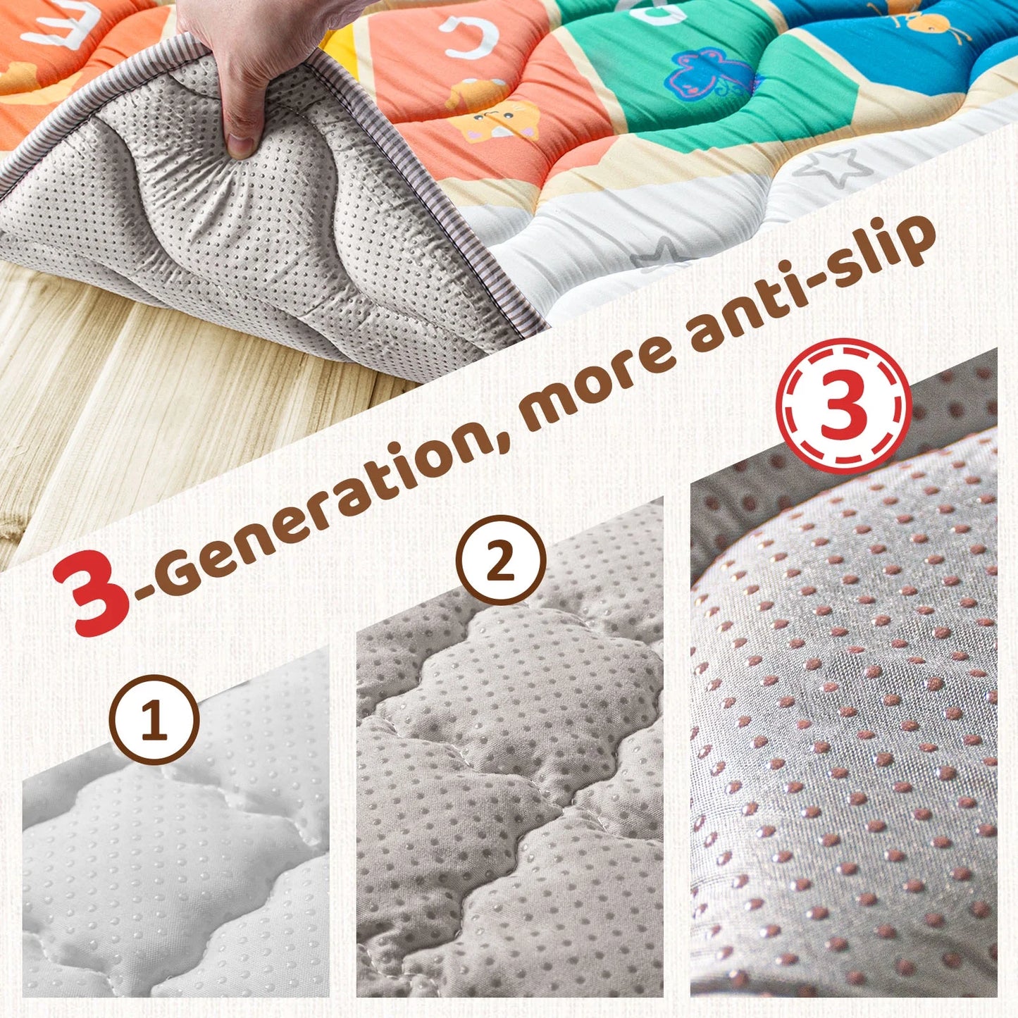Beavtaens Baby Play Mat: Foam 50" X 50" Playpen Mat (Puzzle Pad)