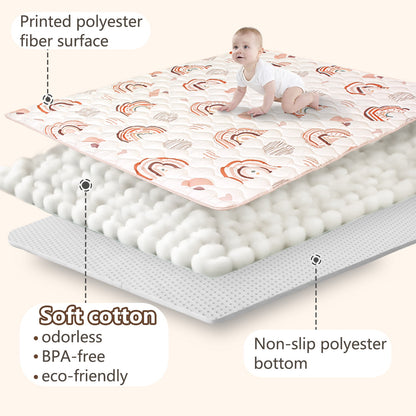 Beavtaens Baby Play Mat 71"*59" - Rainbow